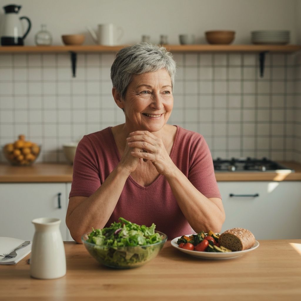 Person mindfully eating and enjoying food with awareness
